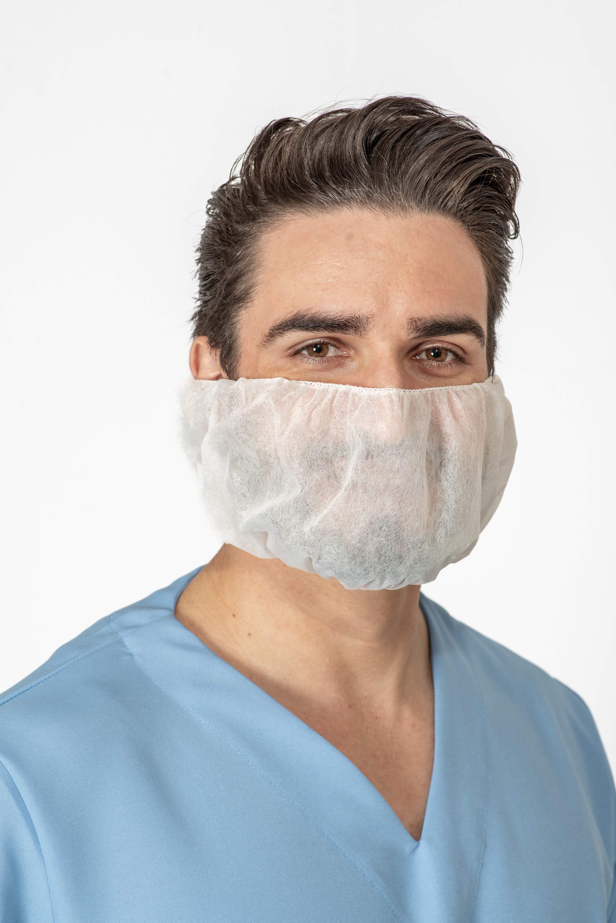 Protetor de barba e bigode descartável